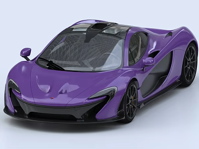 Purple McLaren Sports Car With Sleek Exterior And Stylish Design 3d model
