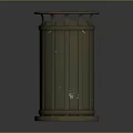 Rustic Metal Trash Can With Cylindrical Body And Top Ring Frame