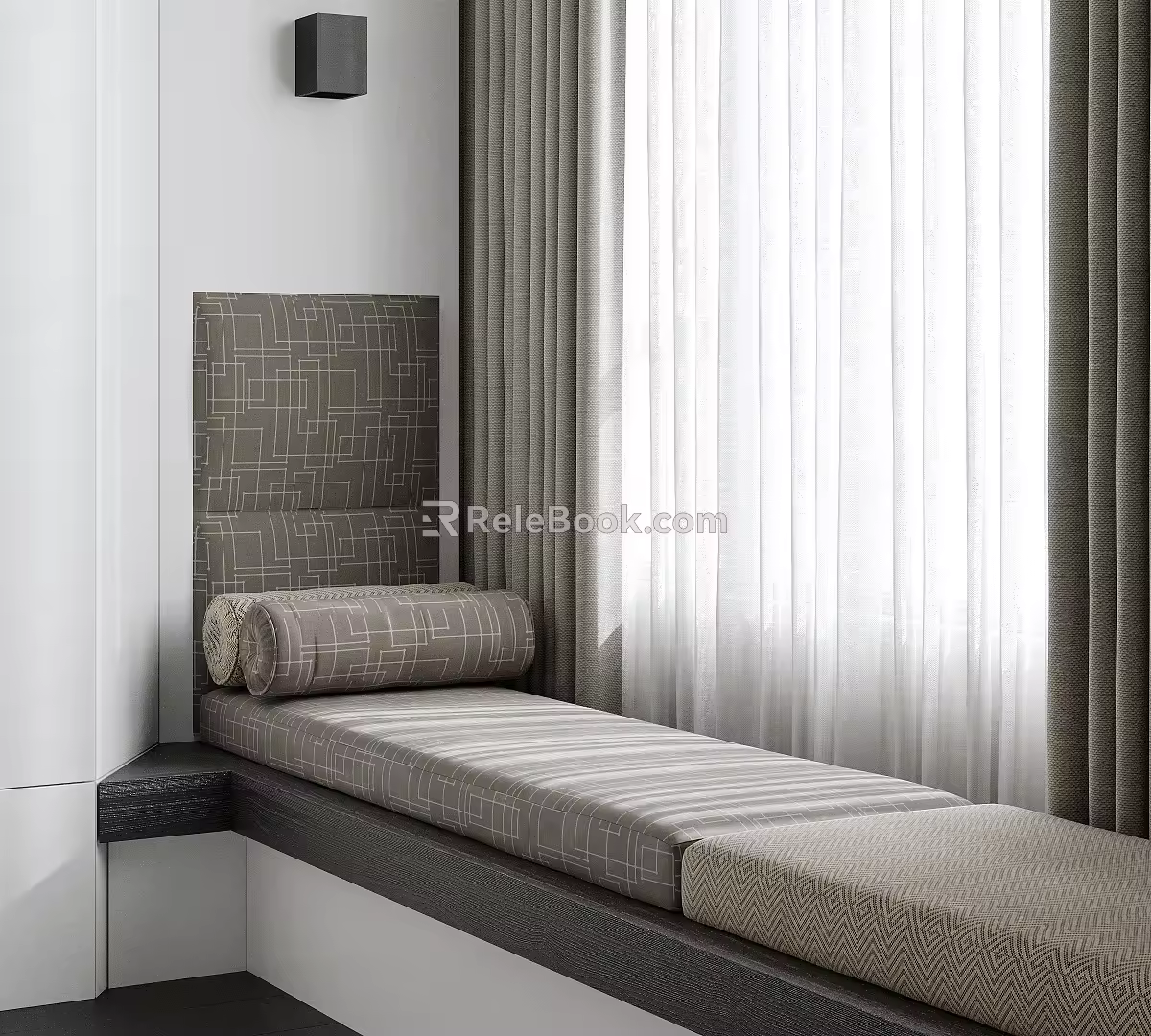 Modern Bay Window Cushion Bay Window Cushion Sofa 3d model