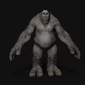 3D Stone Giant Character Creature Design With Muscular Build And Rock Like Skin