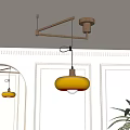 Bauhaus egg yolk folding chandelier 3d model