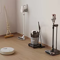 Essential Home Cleaning Tools Including Robot Vacuum Mop Upright and Bucket Cleaners