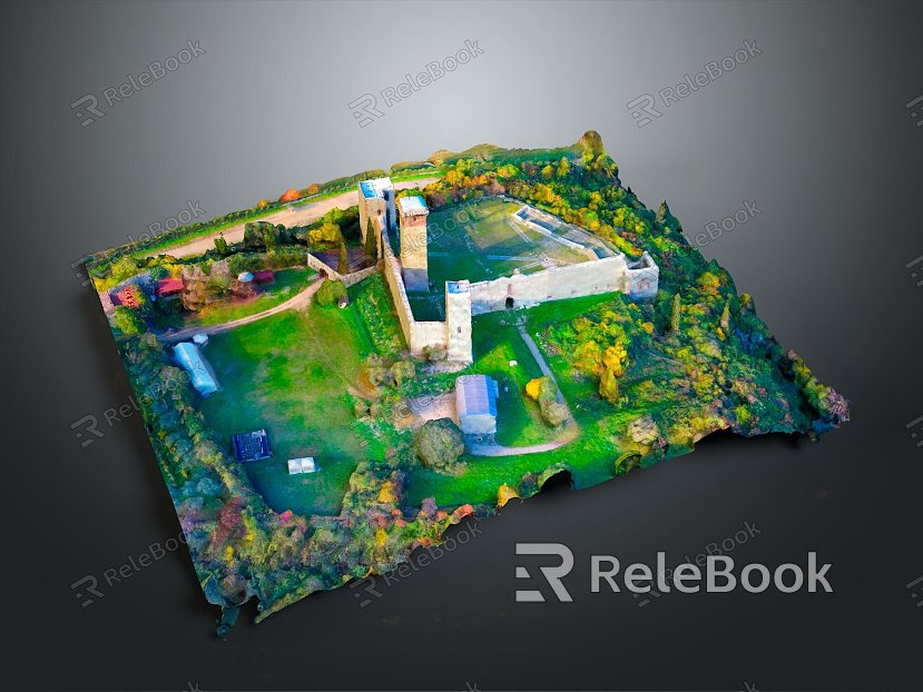 Monuments Sites Sites Sites Ruins Castle Fortress Ancient Castle Ancient Ruins Realistic model