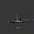 Military Attack Helicopter With Dual Rotors And Mounted Missile Systems