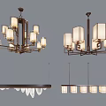 New Chinese Chandelier 3d model