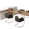 Modern Dining Table and Chair Combination Dining Chair Dining Table 3d model