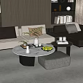 Modern Coffee Table Round Coffee Table Letters Coffee Table Marble Coffee Table Coffee Table Ornaments 3d model
