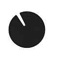 Modern Black Round Wall Lamp With Spiral Design And Illuminated Center