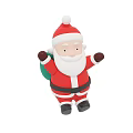 Inflatable Santa Claus Figure With Red Outfit Santa Hat And Green Bag For Holiday Decoration