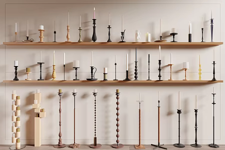 Candlestick candle 3d model
