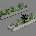 Storage pile landscape plant shrub flower combination 3d model