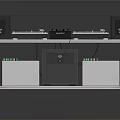 High Quality Commercial DJ Equipment With Dual Turntables Mixer Speakers Vinyl Storage And Metal Stand
