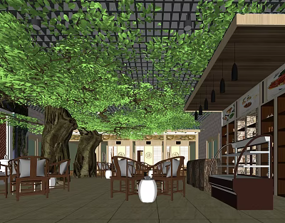 Japanese Teahouse Tea Room 3d model