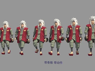 Detailed Game Film Character With Skeleton Structure And Animation Actions 3d model