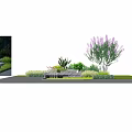 Water Fountain Garden With Stone Steps Green Plants And Flowing Water