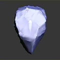 Blue Diamond Gemstone With Faceted Shiny Surface And Reflective Transparent Sparkle
