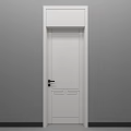 Modern White Hinged Door For Home Interior With Sleek Design And Black Handle