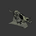 3D Rendered Muscular Lion Anatomy Model Showing Detailed Anatomical Muscle Structure