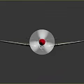 Green Airplane Model With Propeller And Stars On Wings Cockpit Windows