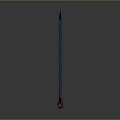 Tall Space Rocket Launch Vehicle With Blue Body And Red Base Structure