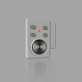 White Digital Control Panel With Numeric Buttons And Round Knob Design