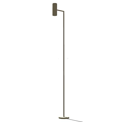 Modern Minimalist Floor Lamp with Sleek Metal Stand and Warm Light Glow 3d model