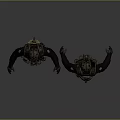 Detailed Tactical Figures With Helmet Vest And Knee Pads Front And Back Views