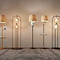 Modern Floor Lamps With Various Designs Metal Frames Fabric Shades And Decorative Elements