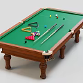 Sports Equipment Professional Billiard Table with Green Felt Surface Wooden Frame Balls and Cues