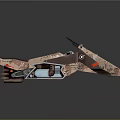Futuristic Camouflage Motorcycle With Transparent Windshield Red Accents And Modern Design