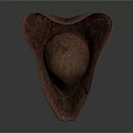 Stylish Red Textured Wide Brim Hat With Unique Artistic Design