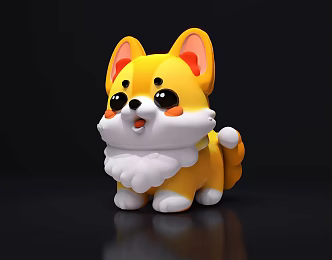 Dog Cute Chet Koji Air Model Meichen Commercial Pet 3d model
