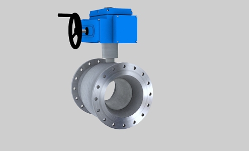 Solenoid valve Thermoelectric valve Valve Electronically controlled valve Manual valve Flange valve 3d model