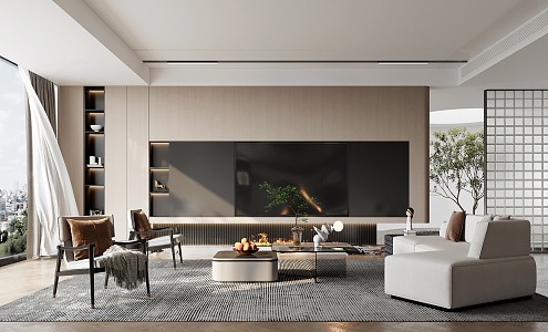 modern living room 3d model