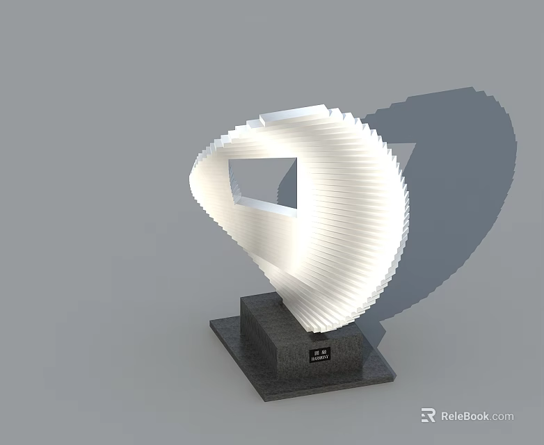 White Hinged Door With Fan Shaped Panel Design For Home Interior 3d model