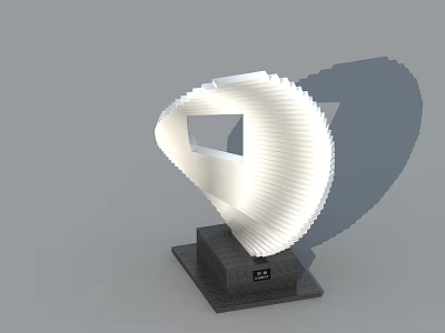 White Hinged Door With Fan Shaped Panel Design For Home Interior 3d model