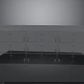 Sleek Modern Metal Storage Lockers With Multiple Doors And Reflective Surface