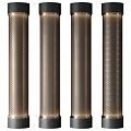 New Chinese-style Punching Column Perforated Plate Metal Plate Cylinder 3d model