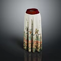 Elegant Long Skirt With Red Top White Body And Colorful Floral Pattern