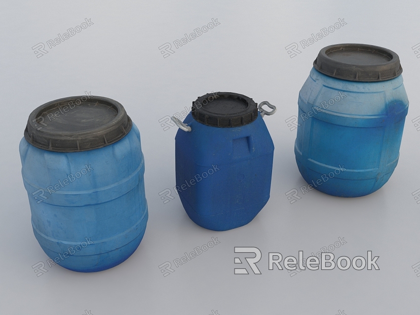 Plastic Bucket Plastic Container Plastic Tank Chemical Bucket Dye Bucket Pigment Bucket Waste Bucket Oil Bucket model