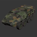 Tactical Armored Military Vehicle Design With Camouflage Exterior And Six Wheels