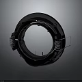 Black Circular Industrial Mechanical Equipment Part With Metal Springs And Components