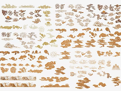 Traditional Artistic Carvings With Various Decorative Patterns And Ornate Motifs 3d model