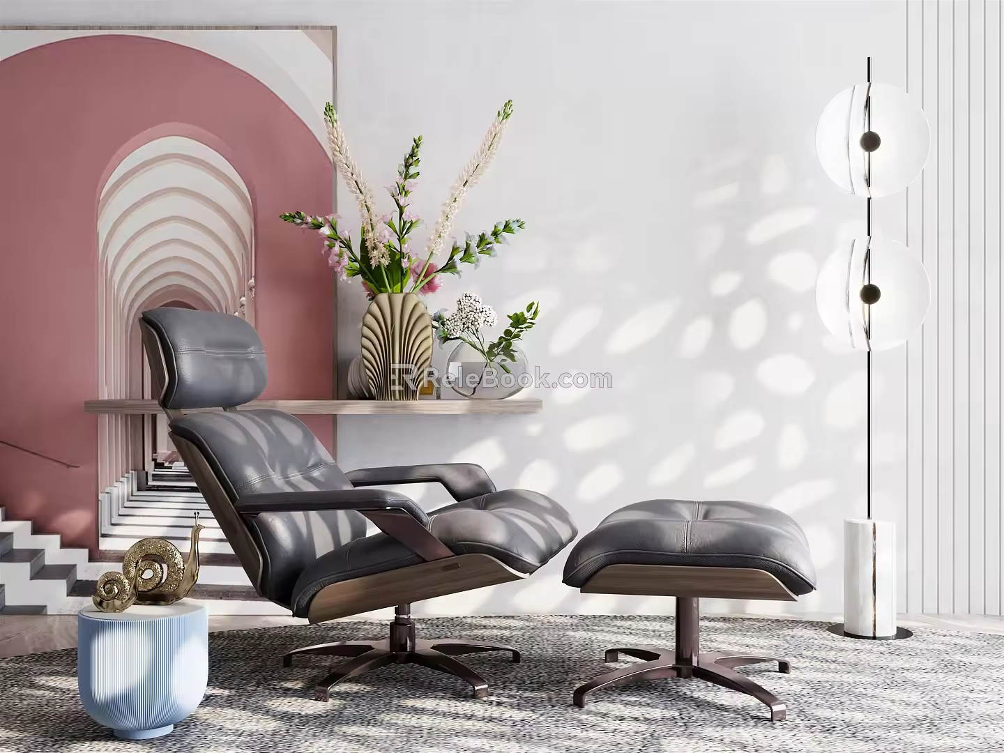 Modern Lounge Chair Lazy Sofa 3d model