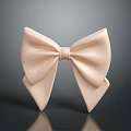 Elegant Light Beige Satin Bow Fashion Accessory for Women Clothing Decoration