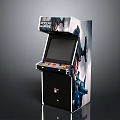 Mortal Kombat Themed Arcade Machine With Screen Control Panel And Buttons