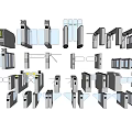 Public Facilities Modern Metal Turnstile Access Control Systems For Entry Exit 3d model
