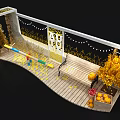 Cozy Fall Themed Wooden Deck With Bench Pumpkins Fruit Basket And Golden Decorations