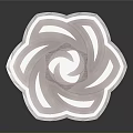 Modern Flower Shaped Decorative Household Lamp With Spiral Layered Design And Central Light