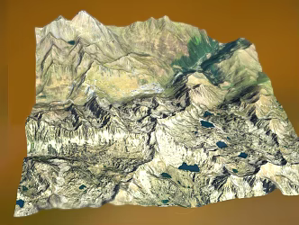 mountain peaks mountain terrain geopark valley cliff plateau glacier 3d model